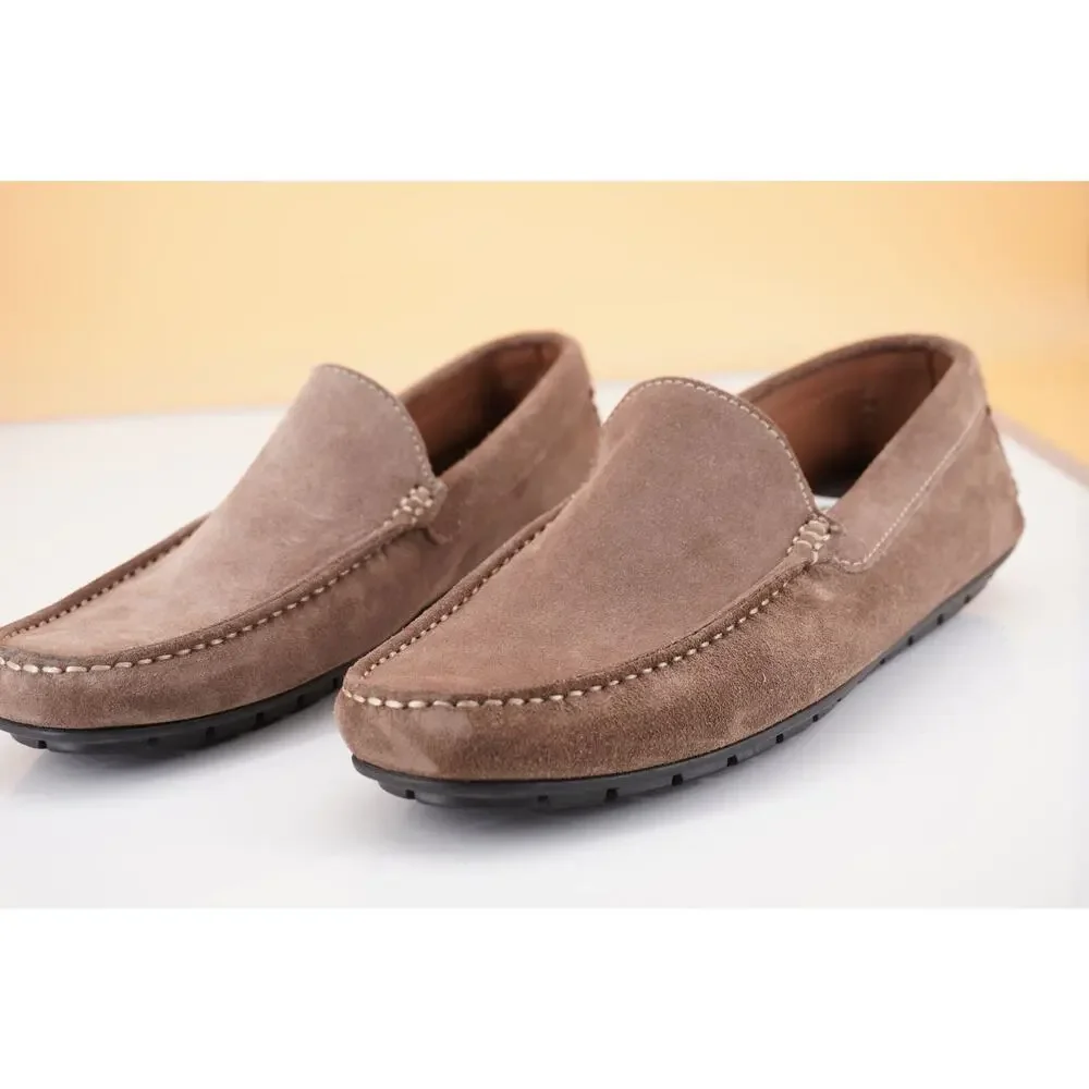 To Boot New York Quincy Grey Suede Men's Driver loafers Size 9 New $295 Moc